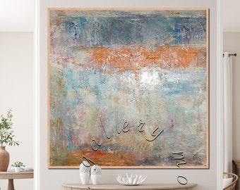 Hand Painted Extra Large Abstract Canvas Painting: Contemporary Decor