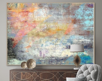 Abstract Painting Original Oversize Canvas Large Abstract Painting Modern Wall Art Contemporary Decor Colorful Hand Painted Abstract