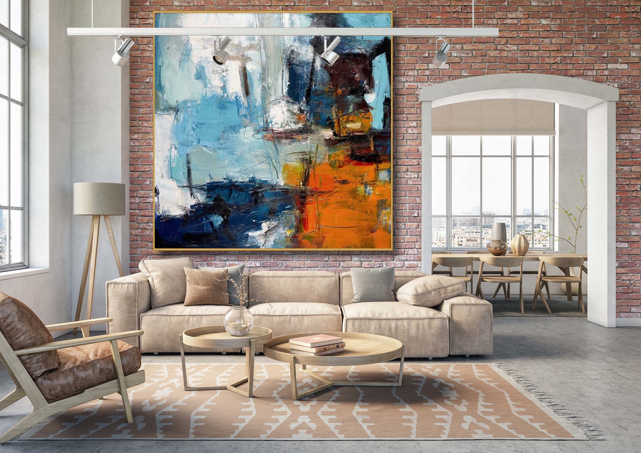 Abstract Painting Original Framed Large Modern Wall Art - Etsy