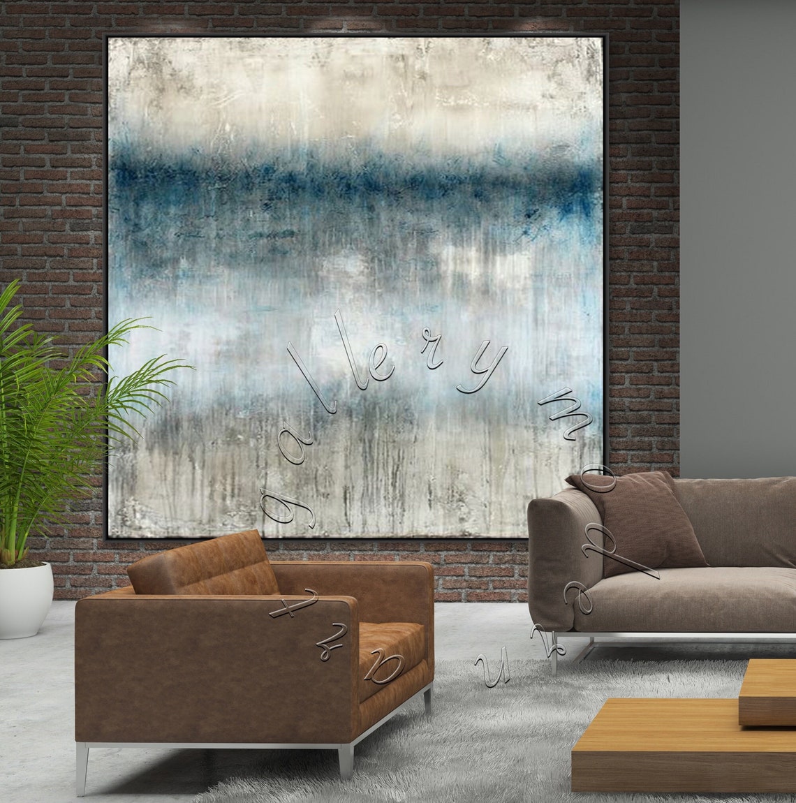 Large Original Abstract Painting Framed Modern Wall Art | Etsy