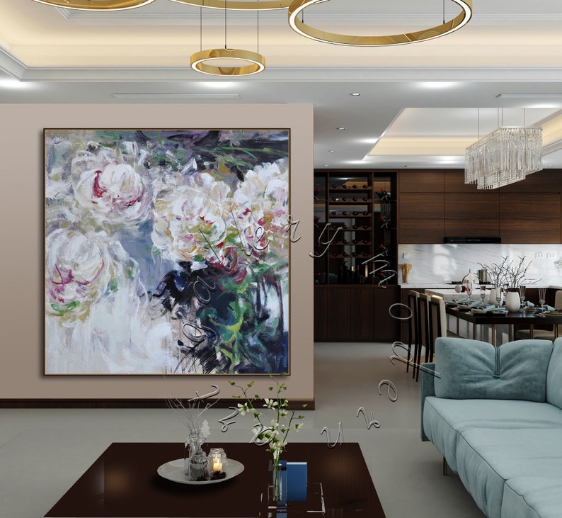 Ready to Ship Framed Abstract Painting Original Oversize Etsy