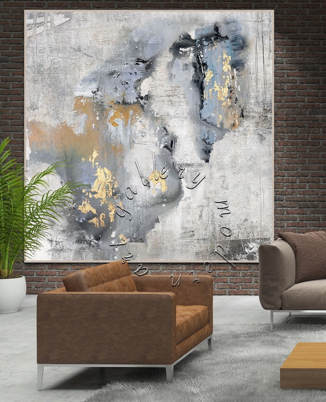 Extra Large Abstract Painting Canvas Modern Wall Art, Oversize Abstract ...