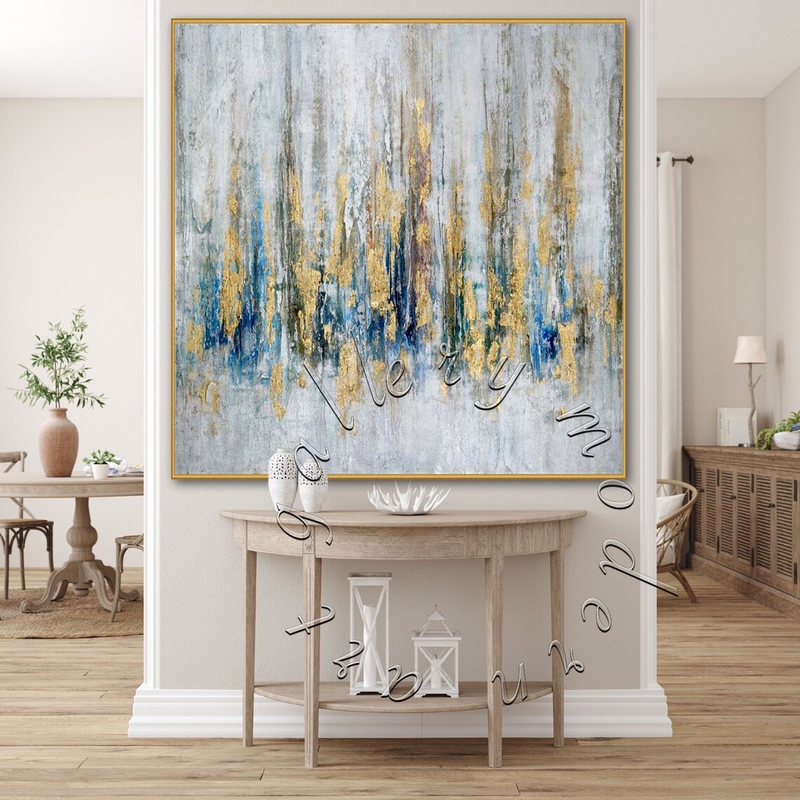 54x54 Ready to Ship Framed Abstract Painting Etsy
