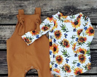 baby sunflower overalls