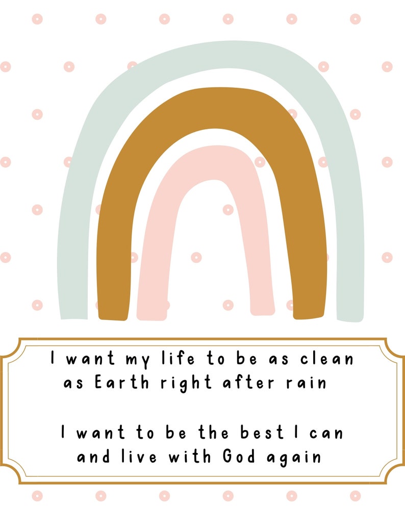 I Like to Look for Rainbows, LDS Quote LDS Baptism Gift, LDS Printable ...