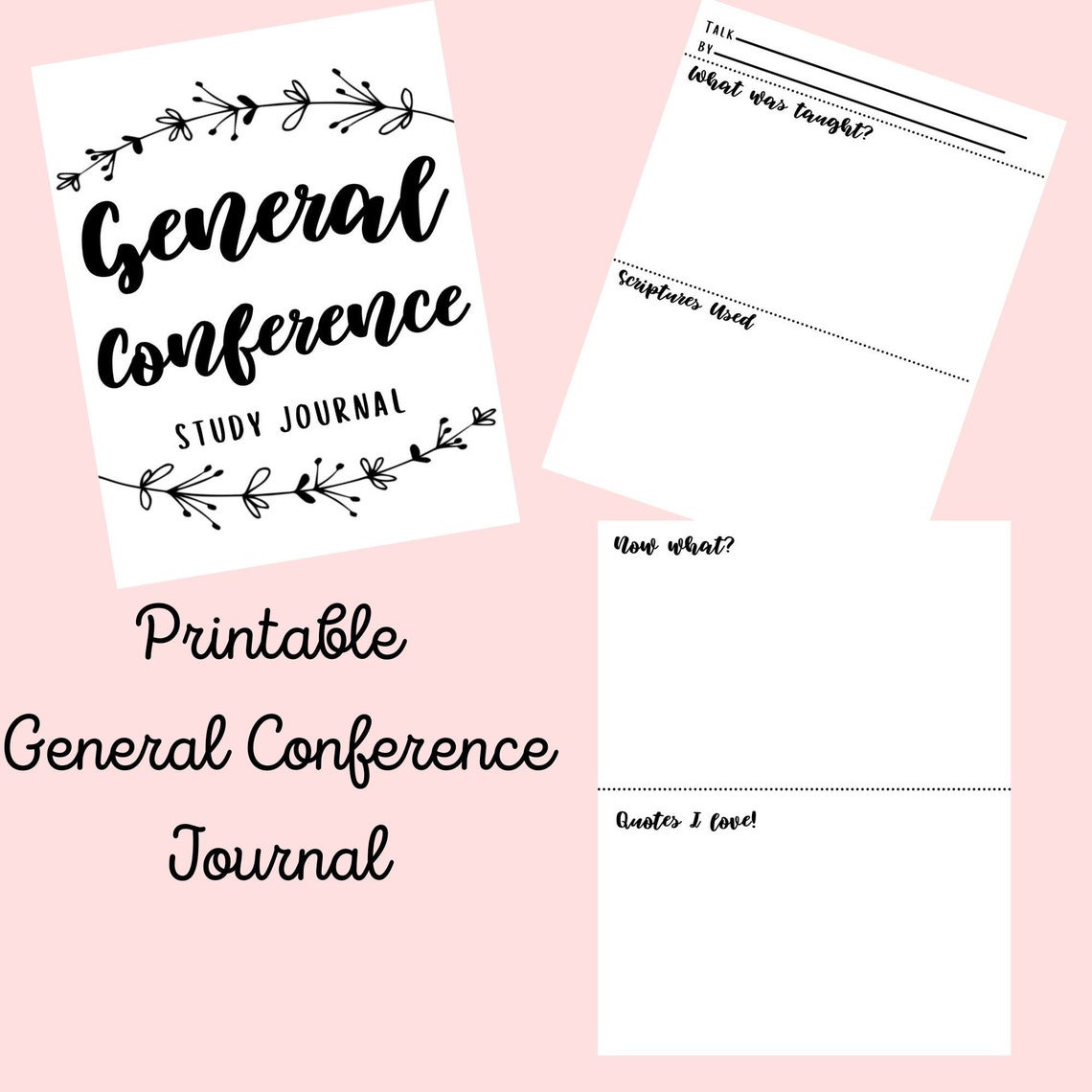 Printable General Conference Study Journal LDS Printable Etsy