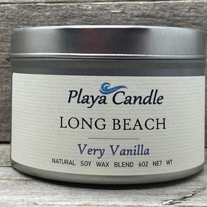 Long Beach | soy candle | handmade soy candle | california | tin | essential oil candle | playa candle | scented candle | beach candle
