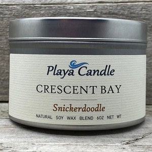Crescent Bay | soy candle | handmade soy candle | california | tin | essential oil candle | playa candle | scented candle | beach candle