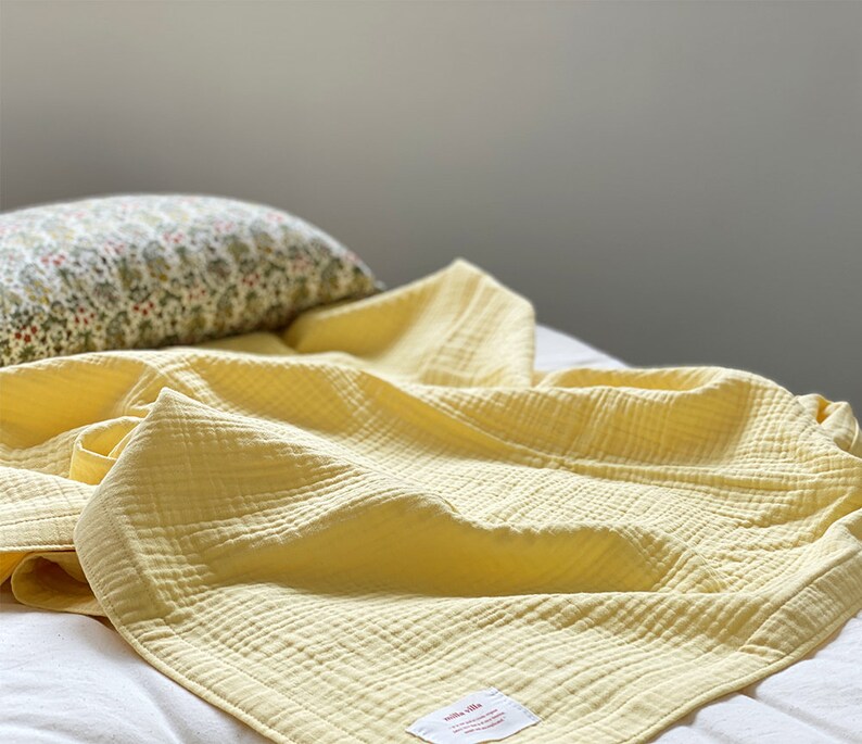 Triple Layered Muslin Blanket Baby Blanket Toddler Gauze Etsy