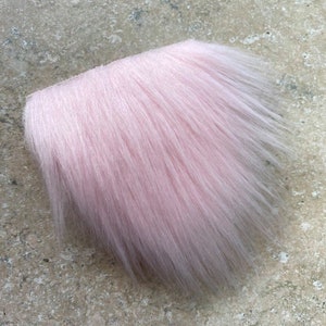 Beard Hair Handmade Gnome Pre-cut Straight Blush Pink Gnome Beard Faux Fur Gnome