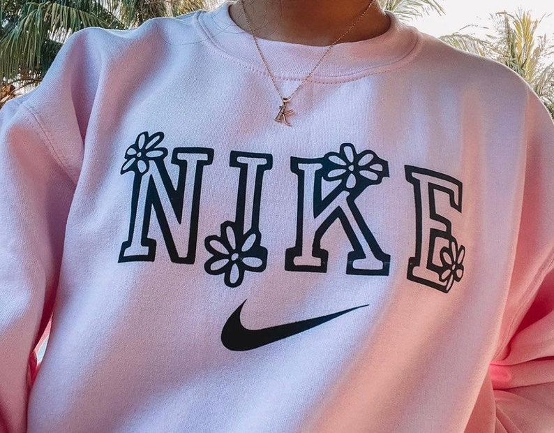 Flower Inspired Nike Crewneck/hoodie | Etsy Canada