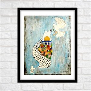 Giclee print from original acrylic painting, fine art print for your home, wall décor, wall art print, poster Palestine, Palestinian art