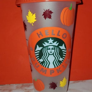 Starbucks Hello Pumpkin venti cold cup reusable