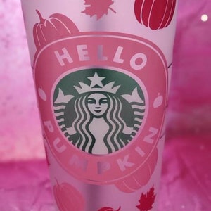 Starbucks Pink Pumpkin Cold Cup Personalized