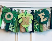 Safari High Chair Banner, Jungle High Chair Banner, Wild One High Chair Banner, Tropical High Chair Banner, Wild One Birthday Decor, Palms
