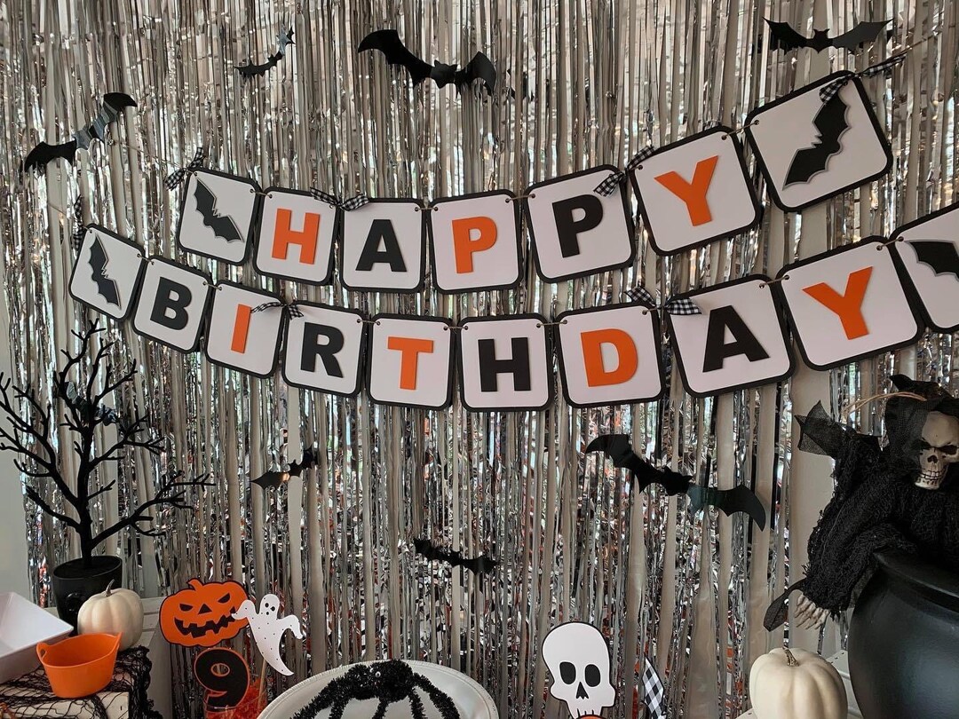 Décoration Anniversaire Halloween – Kit 47 Pièces, Banderole, Guirlandes, Boules, Fanions - 5