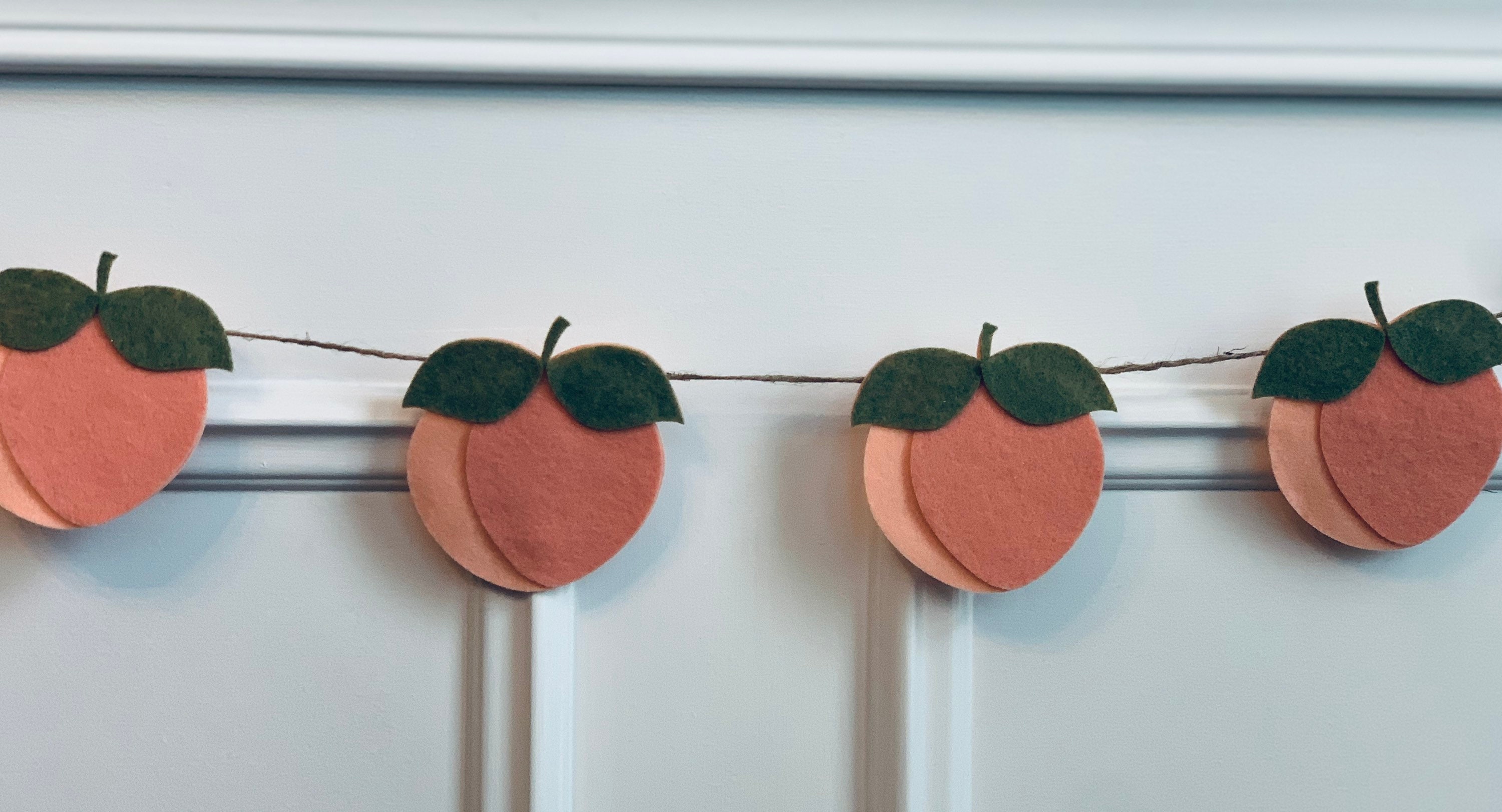 Peach Banner, Peach Felt Garland, Sweet as a Peach Decor, One Sweet ...