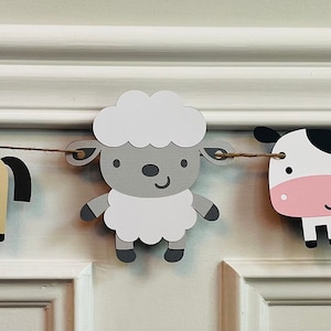 Barnyard Animal Banner, Barnyard Party Decor, Farm Party Banner, Farm themed birthday decor, 1st year farm birthday party