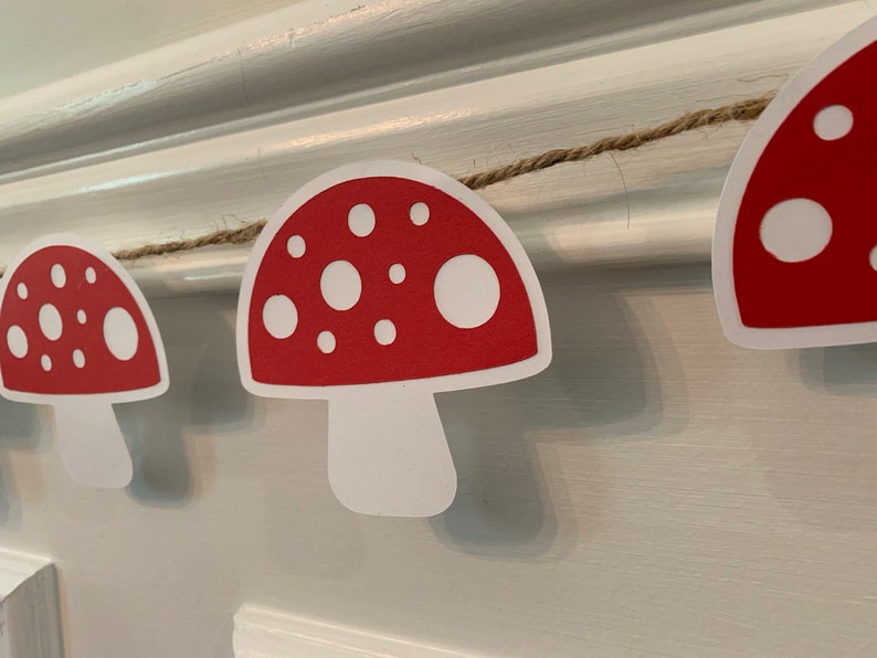 Gnome Party Decor Fairy Birthday Decor Enchanted Forest Birthday Mushroom Banner
