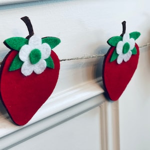 Berry Sweet banner, Strawberry Felt banner, Strawberry banner, Strawberry birthday decorations, Berry Sweet One decorations, Berry birthday