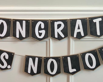 Teacher Banner, Chalkboard Inspired Banner, Teacher Graduation Banner, Customizable Banner, Teacher Name Banner, Educator Name Banner