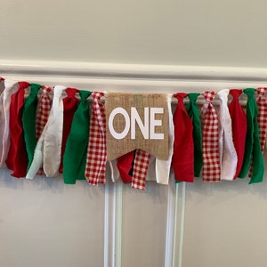 Pizza High Chair banner | Italian/Pizza themed banner | Red/Green/White banner | Red gingham