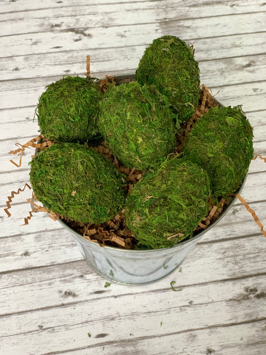 Moss Covered Easter Eggs, Easter Egg Bowl Filler, Easter Tiered Tray