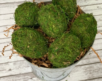 Moss Covered Easter Eggs, Easter Egg Bowl Filler, Easter Tiered Tray Decor, Farmhouse Inspired Easter Decor, Shabby Chic Decor, Spring Decor