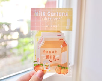 Milk Carton Sticker Pack | penguins/cute/waterproof/grab bags