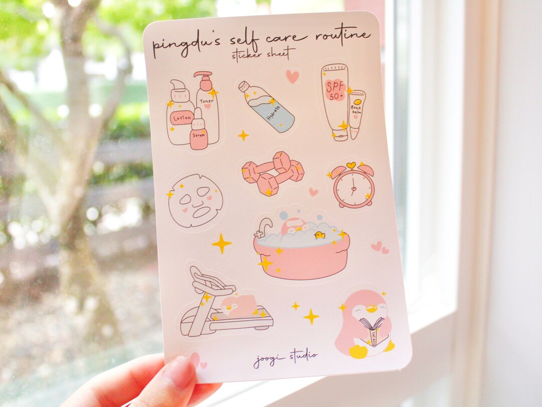 Self Care Sticker Sheet Bullet Journal/cute/minimal/journal - Etsy