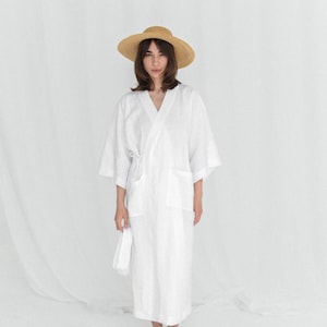 Homewear for women, Natural linen dress, Comfortable women dress, Plus size dress, Women robe for home, women linen clothes for cozy home