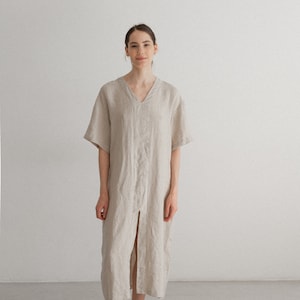 Summer linen dress, light and natural dress for women, comfortable summer dress