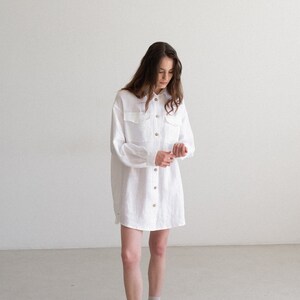 Shirtdress, Linen dress, soft linen dress, summer linen, woman dress, natural linen dress, oversize shirt image 7