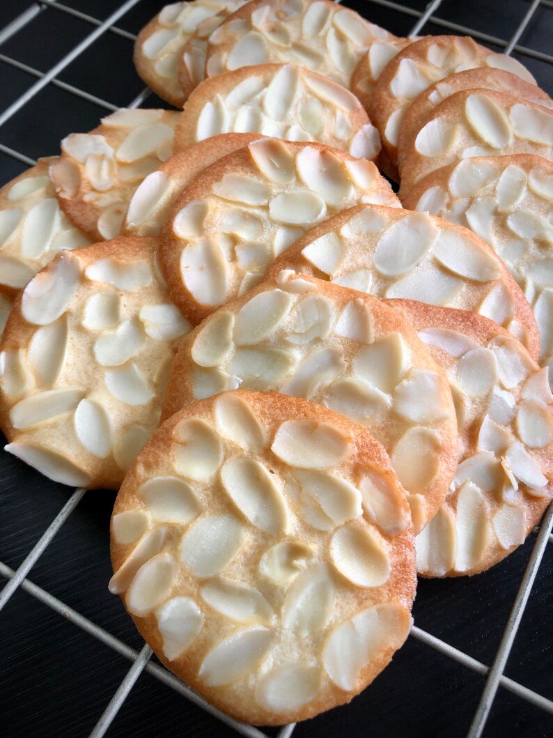 Keto Almond Cream Cheese Tuiles Keto Dessert Cookies Low Etsy