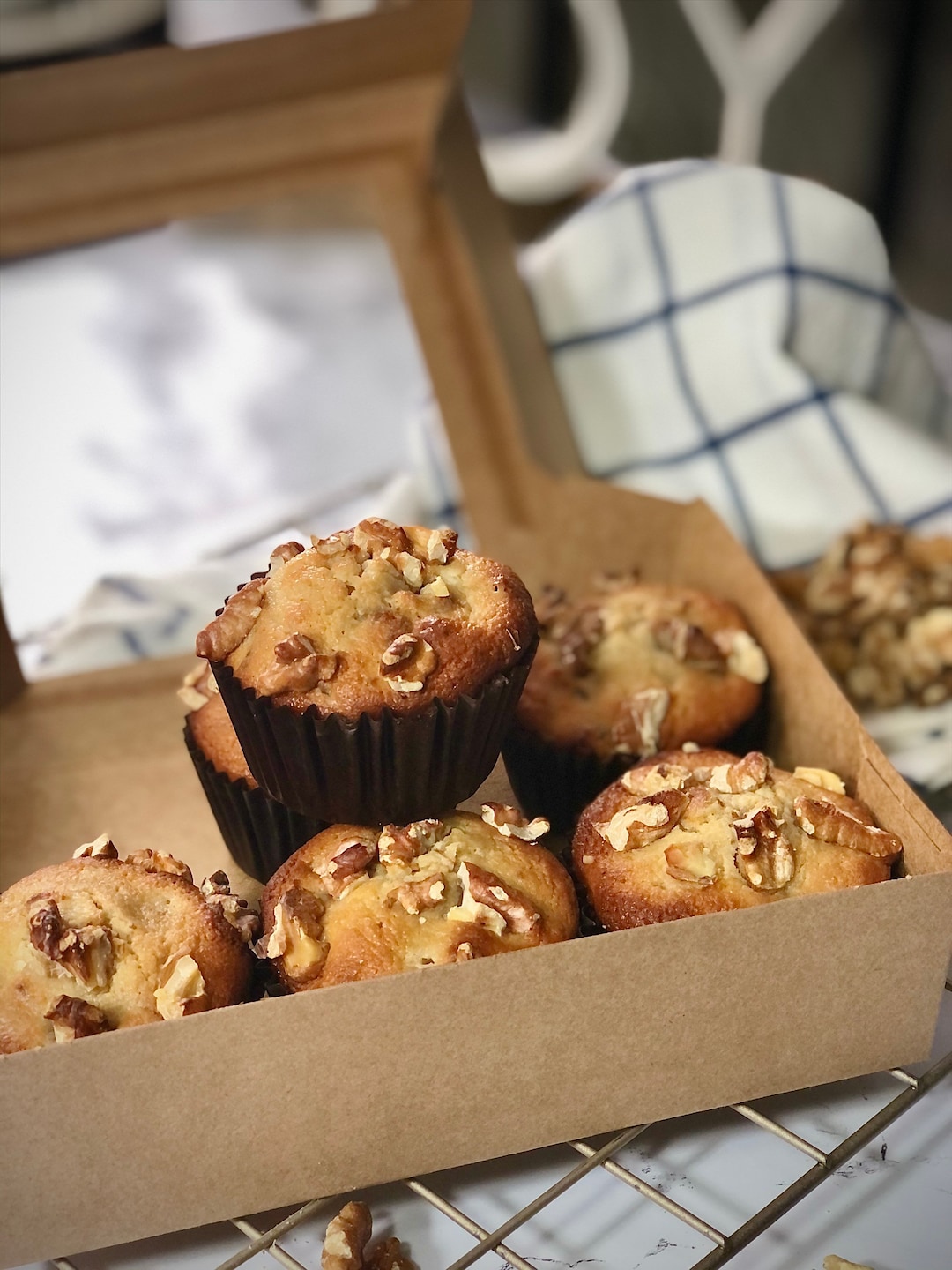 Keto Banana Muffins With Walnuts Gluten Free, Sugar Free, Ketogenic
