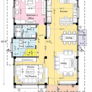V-476De prinses| 4 huisplattegrond met 5 slaapkamers + 3 badkamers, modern huis met twee verdiepingen, duplexwoningontwerp, met zadeldak en terrasdak