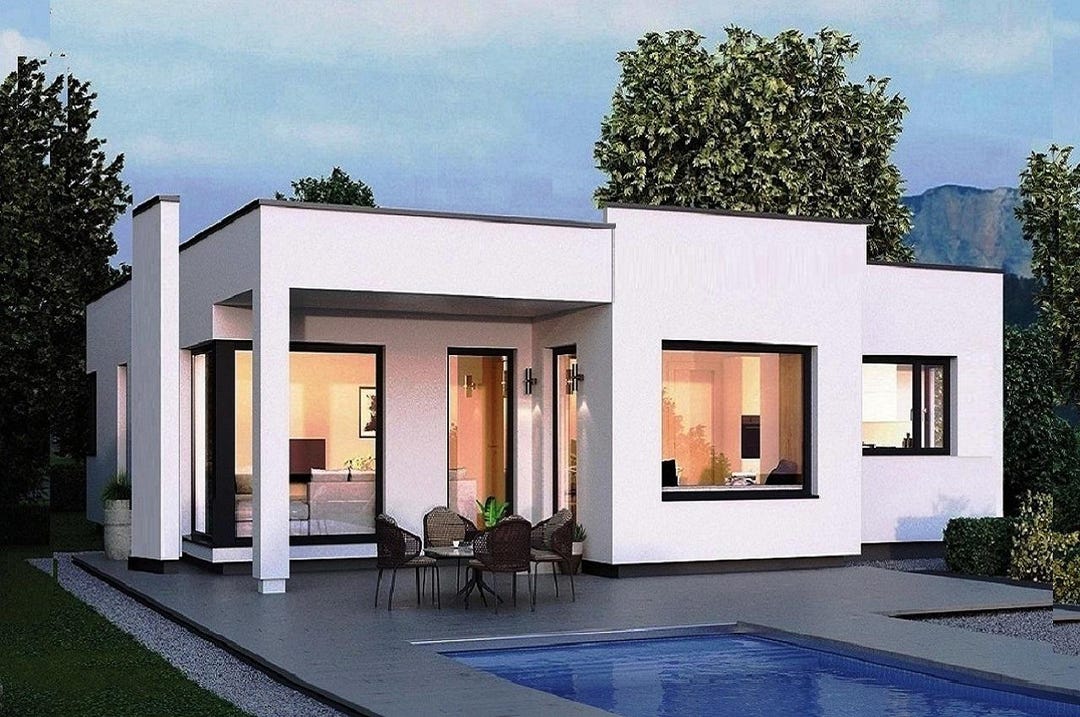 V-513| Modern 2 Bedroom House Plan | Single Story Open Home Design (PDF ...