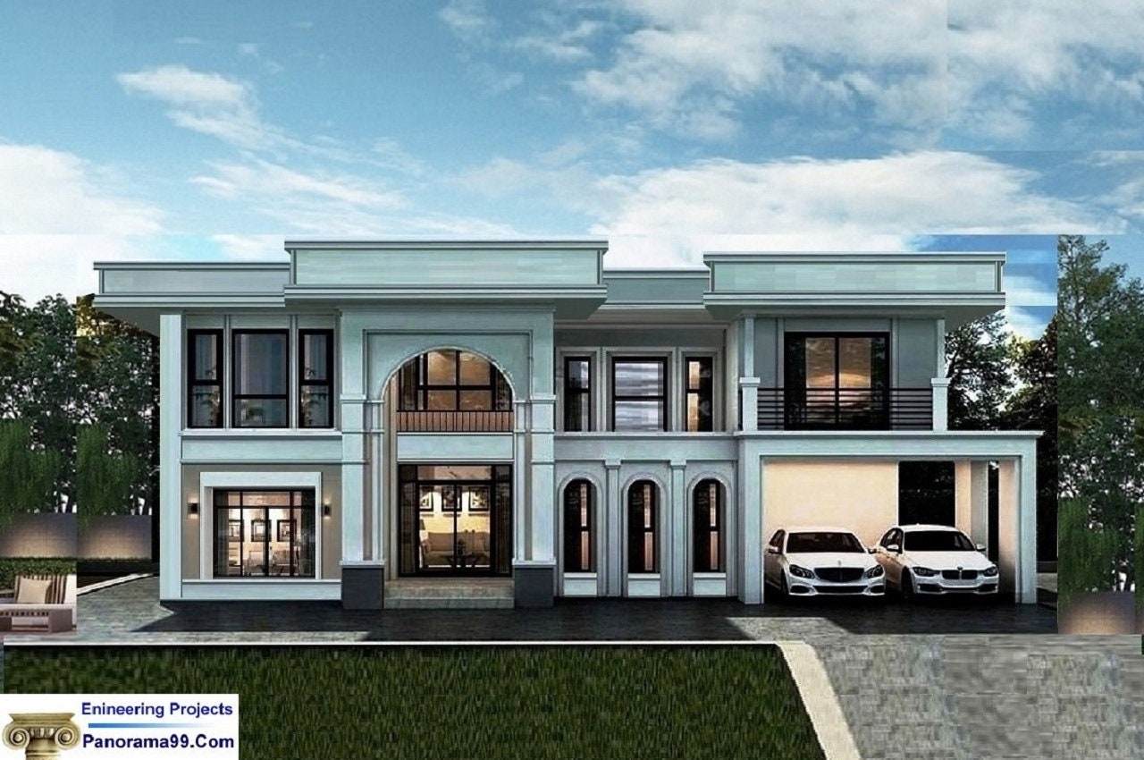 V-634| # Duplex House Plan: 6 Bedroom, 5 Living with cement block & concrete terrace roof
