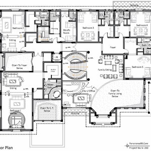 V-350| Luxury Mansion Plans: 6 Bedroom House With Indoor Swimming Pool ...