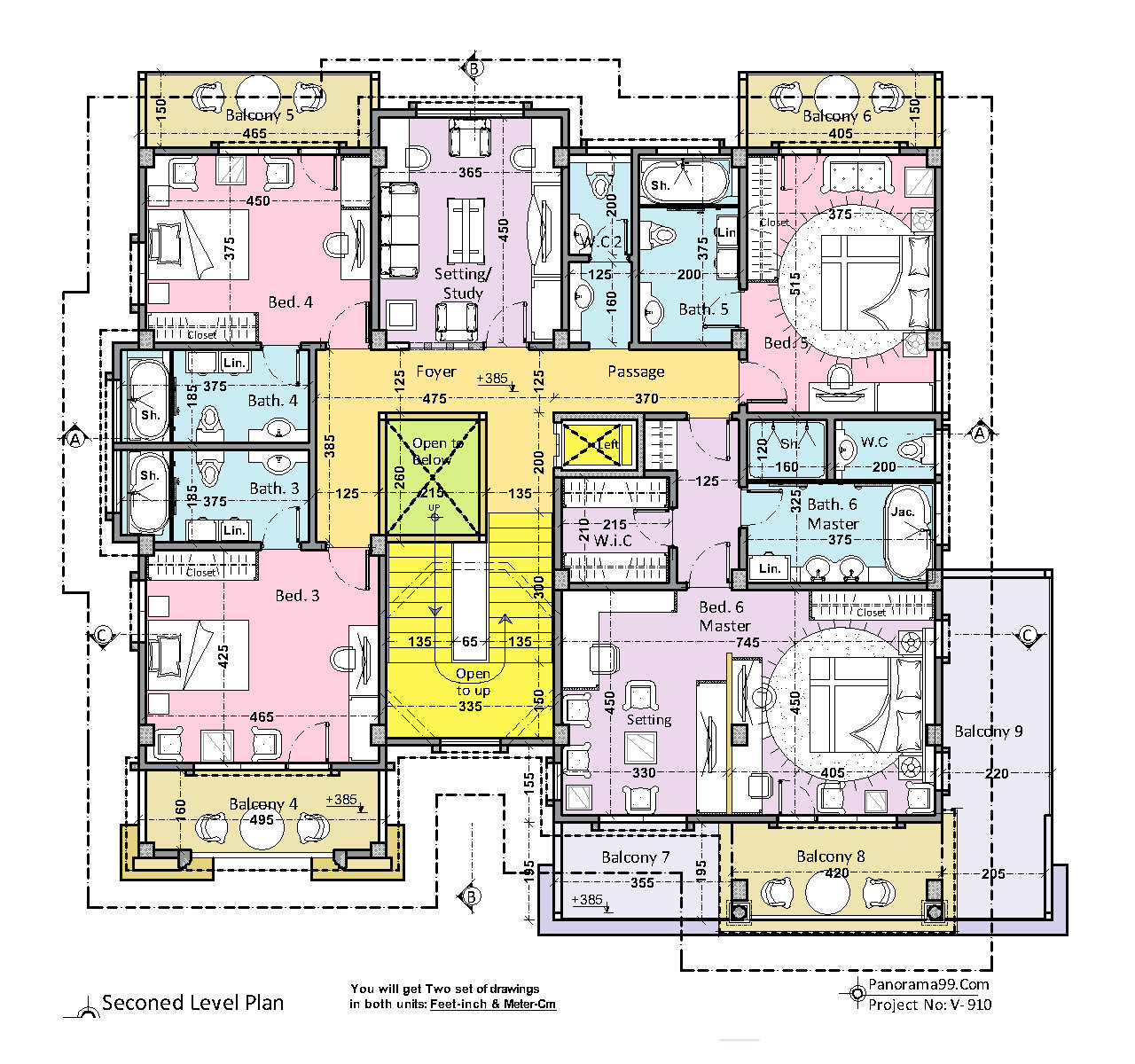V-910| Plattegrond moderne luxe villa: 5 slaapkamers, 4 woonkamers, 3  auto's | Plattegrond duplexwoning - Etsy België, image size:1280x1200