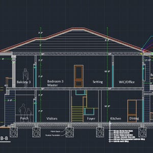V-871| Duplex House Plans contemporary style, Blue prints modern tiny home image 7