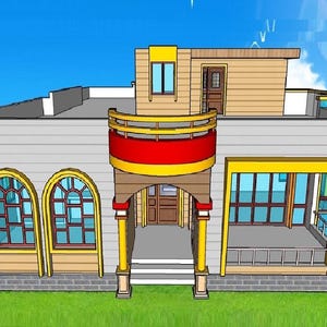 V-650| バンガローハウスプラン 3ベッドルーム| テラス屋根付き1階建てタイニーハウス