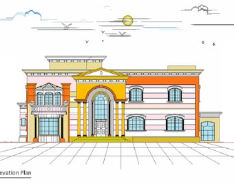 V-350| Luxury Mansion Plans: 6 Bedroom House with Indoor swimming Pool. (Digital PDF)