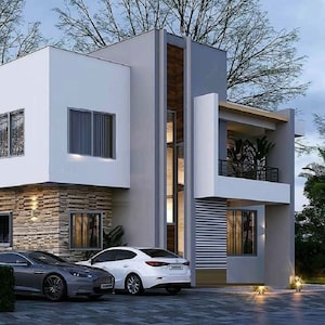 V-765| Modern Two storey tiny houseplan: 3 Bedroom 4 Living, ranch, farmhouse
