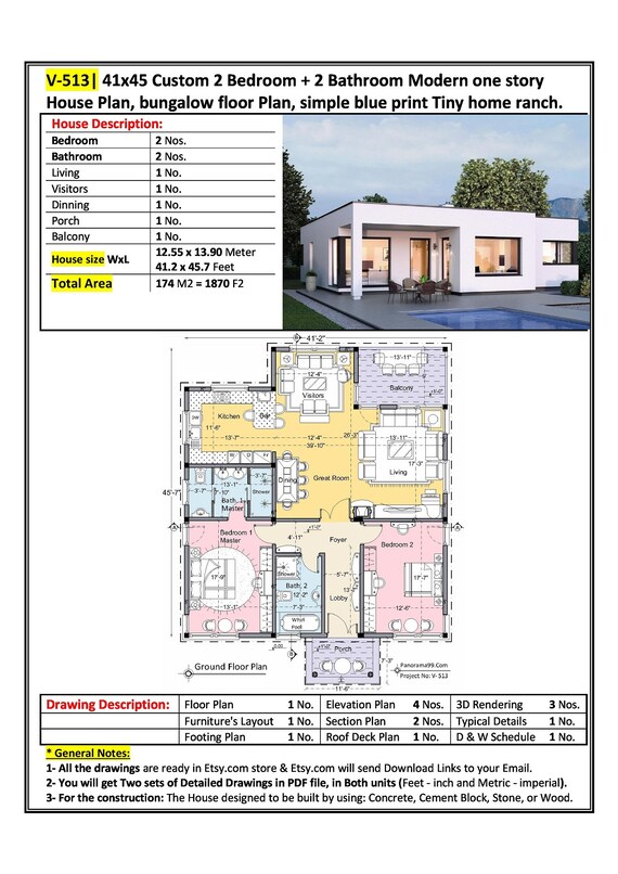 Simple Tiny Home Design Ranch 2 Bathroom Modern One Storey House Plans Bungalow Floor Plans V 513 Custom 2 Bedroom Art Collectibles Prints Myriam Com Tn