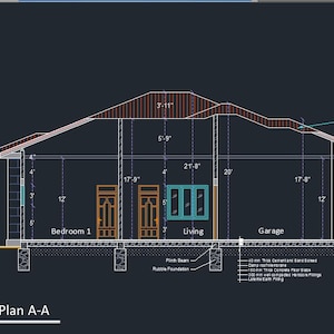 V-386| Modern Cottage House Plan, 3 Bedroom, Tiny Bungalow Digital Blueprint image 6