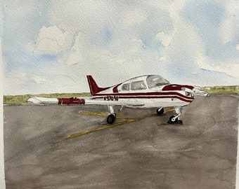 Custom Plane Vehicle/Plane  Watercolor Paintings