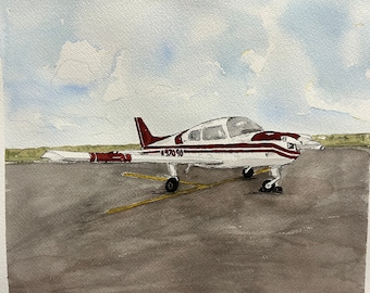 Custom Plane Vehicle/Plane  Watercolor Paintings