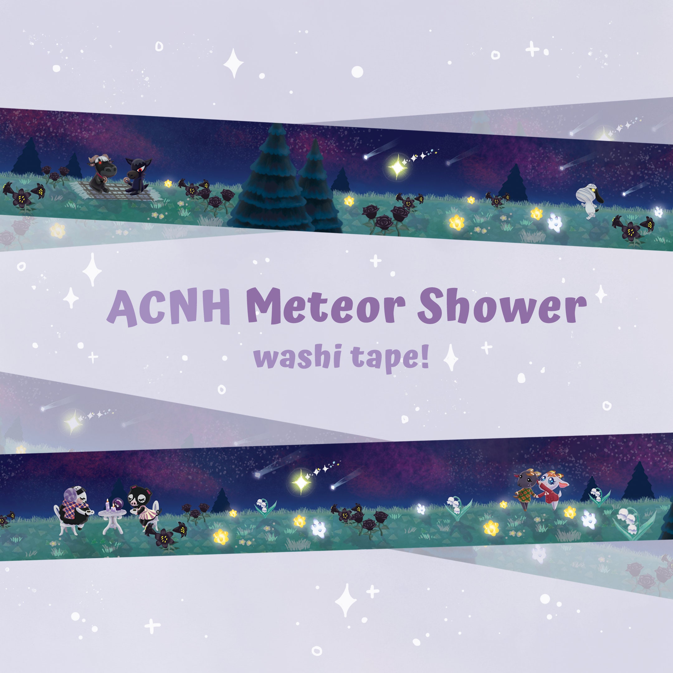 ACNH Meteor Shower Washi Tape Meteor Shower Masking Tape Etsy