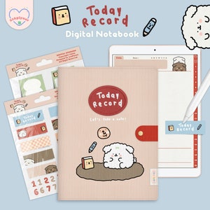 Digital Notebook | Digital Notes Template for Note-taking | Notebook Templates | Student Notebook | Goodnotes Notebook + Stickers Pack